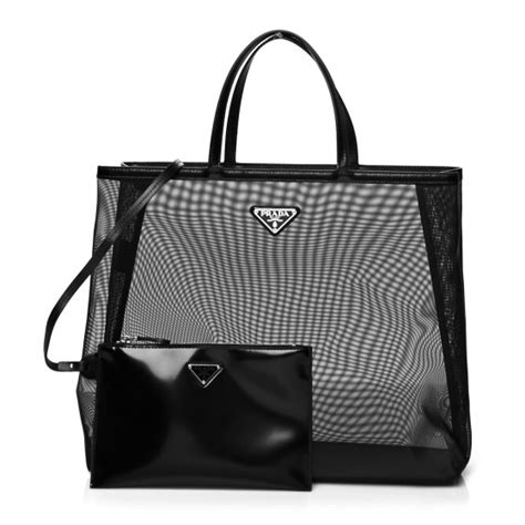 prada mesh tote|prada leather tote bags.